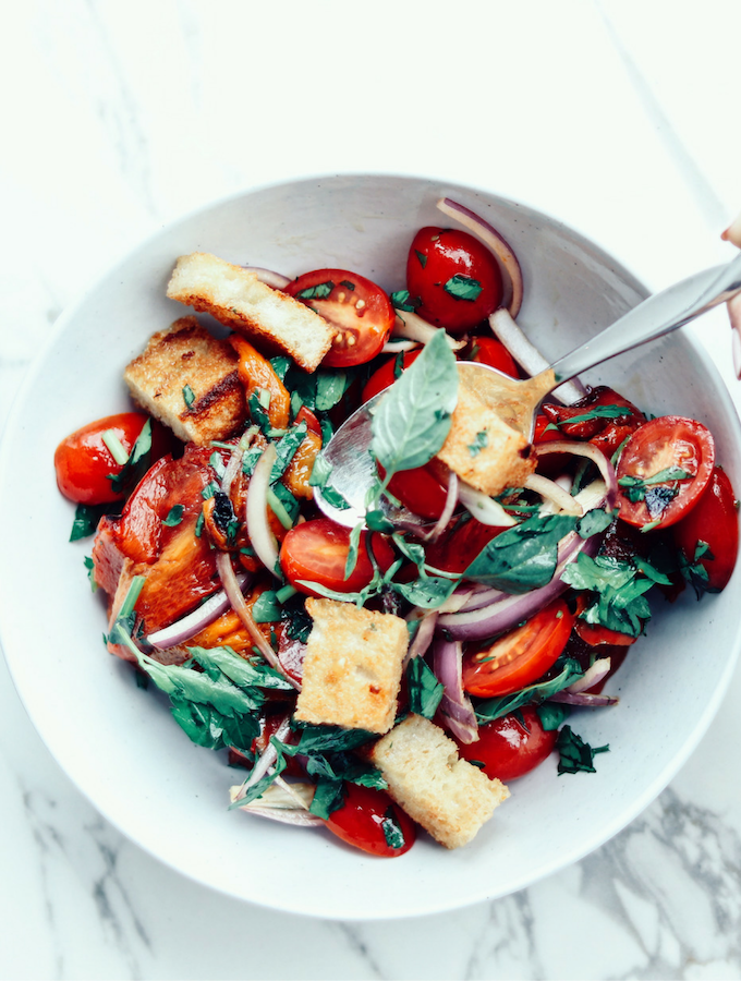 tomatoes and bread salad